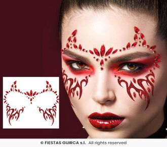 BIJOUX VISAGE ADHESIFS DEMON (UNIQUEMENT EN MAGASIN)