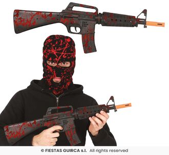 FUSIL 59 CM TACHE DE SANG   (UNIQUEMENT EN MAGASIN)