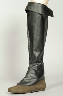 SURBOTTES NOIRES IMITATION CUIR