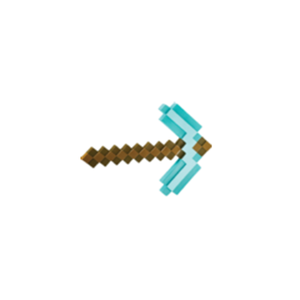 MINECRAFTT PIOCHE BLEU PIXEL